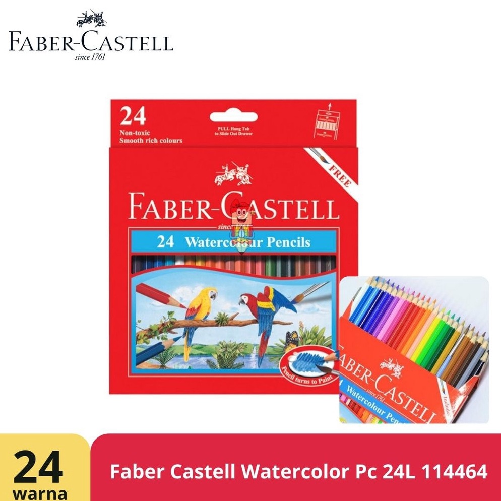 

KODE F32O Pensil Warna FaberCastell 24 Waterlour Pencils 114464