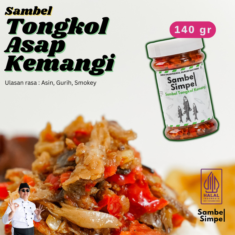 

Sambel Tongkol Asap Kemangi Botol - Sambel Simpel - Halal - Sambel Smoked (Arang) Ikan Tongkol
