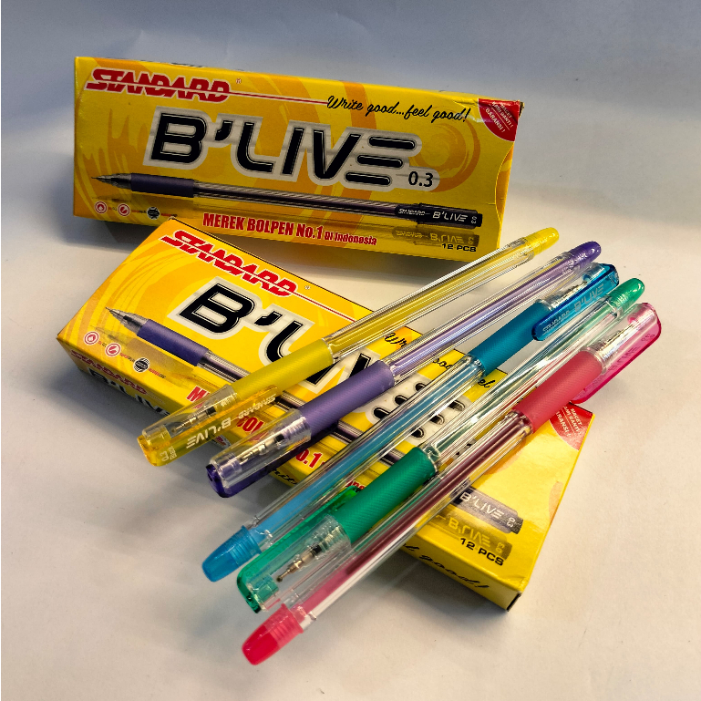 

Standard - Pulpen Blive 0.3 ( Alat Tulis / Pen / Ballpoint / Pena )