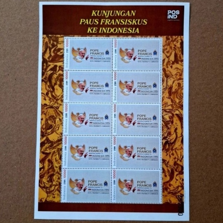 

KI3 prangko Prismam sheet Pope Francis Apostolic Journey Paus Fransiskus