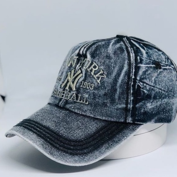 TERLARISSS Topi Jeans NY Jeans Denim Model Terbaru 224 Topi Baseball Pria Wanita Distro Original Imp