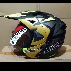 Promo Helmet DYR Helm Semi Cros gold