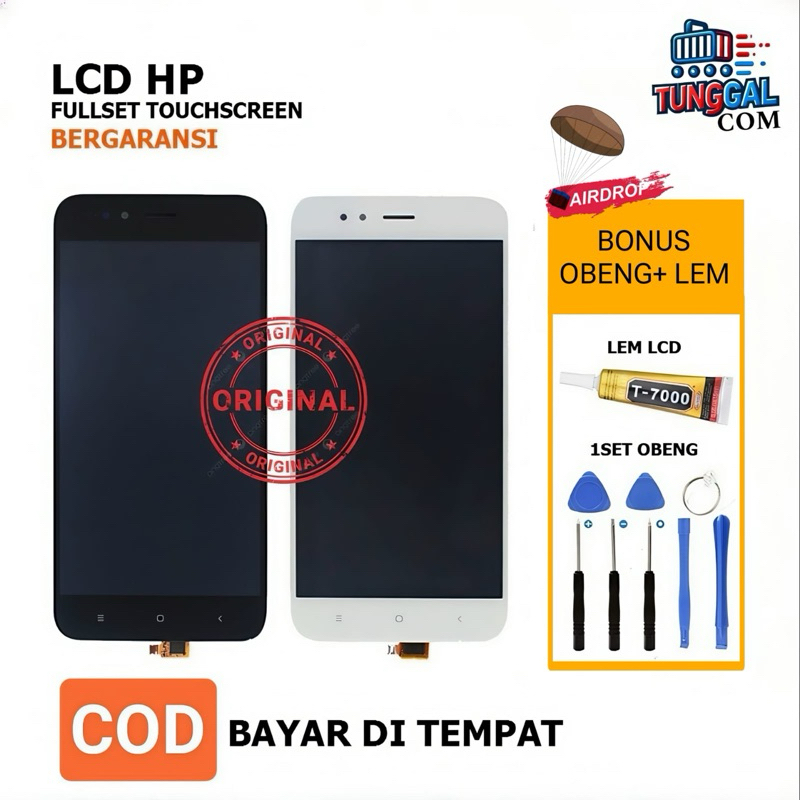 LCD (ORIGINAL) XIAOMI MI A1 / MI5X FULLSET TOUCHSCRENN ORIGINAL