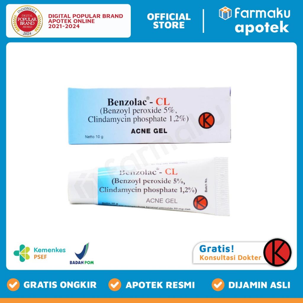 Benzolac CL Gel 10 gr Tube
 - TJD