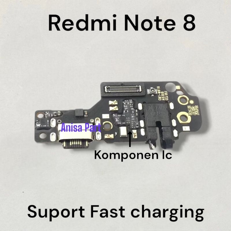 Connector Charger Xiaomi Redmi Note 8 Original Full Komponen Ic Papan Board Charger Mic Redmi Note 8