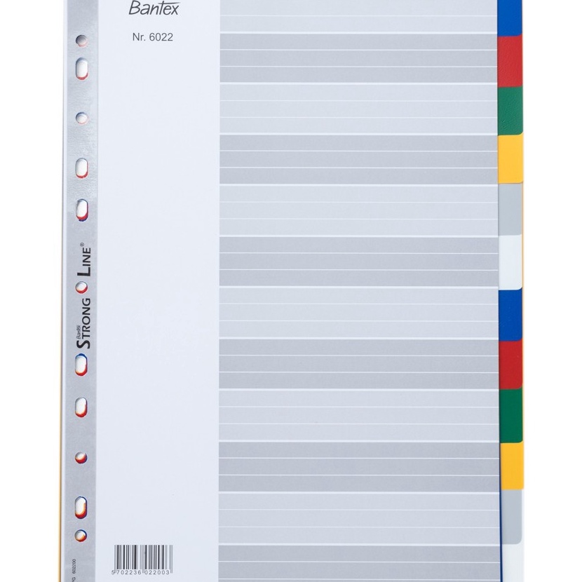 

KF7 Bantex Divider Pembatas Binder A4 12 Lembar Index Warna 622
