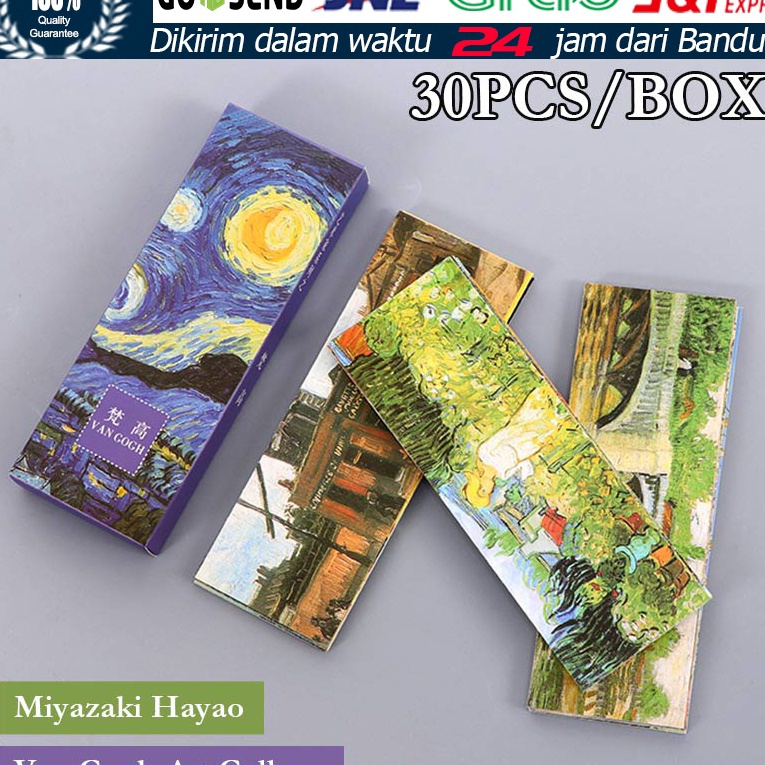 

KI3 3PcsSet Pembatas Buku Desain Seni Gallery Paper Bookmark Set Pembatas Buku Desain Miyazaki Hayao Van Gogh Untuk Sekolah Kantor Hadiah Kenangan Yang Indah