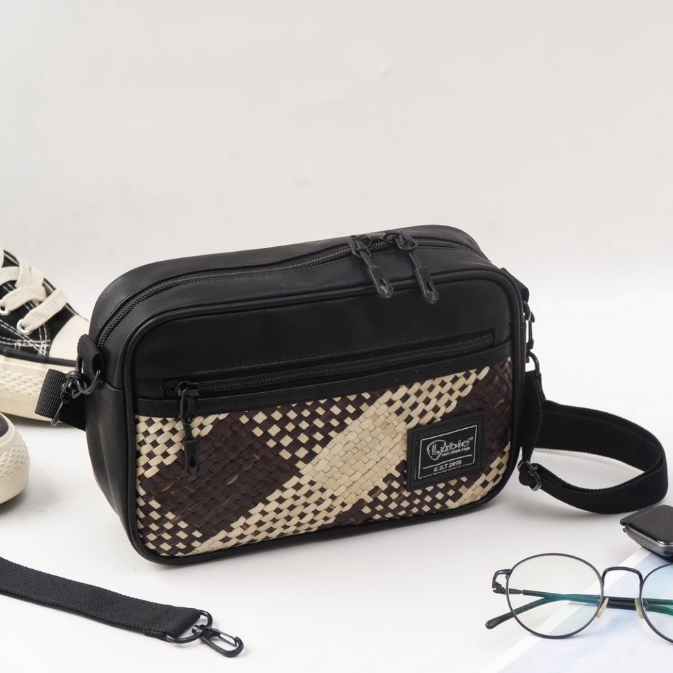 Cepaat LUBIE  Clutch Ec Sintetis Leather  Tas Tikar Pandan  Tas Tradisional  PANDANUS