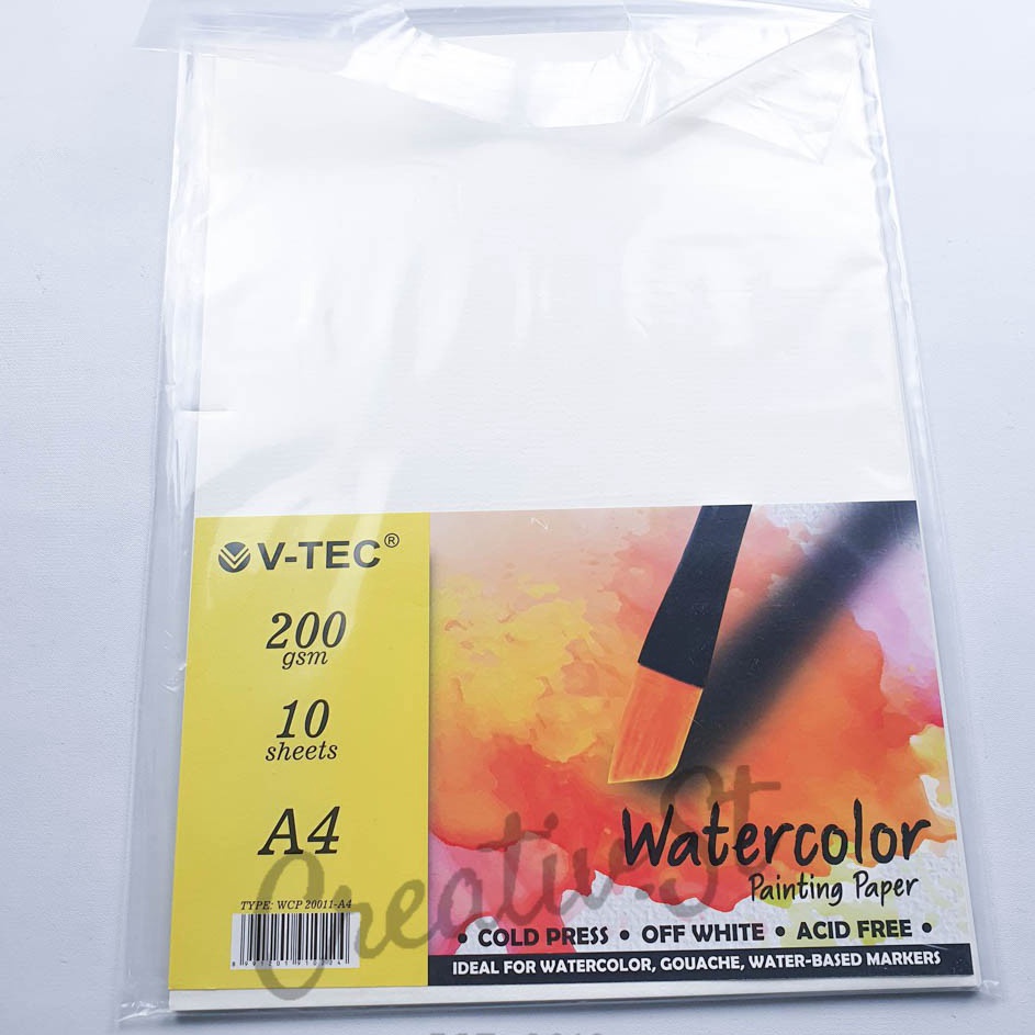 

KI3 VTEC Water Color Paper 2 Gsm Cold Press 1 Sheet A4