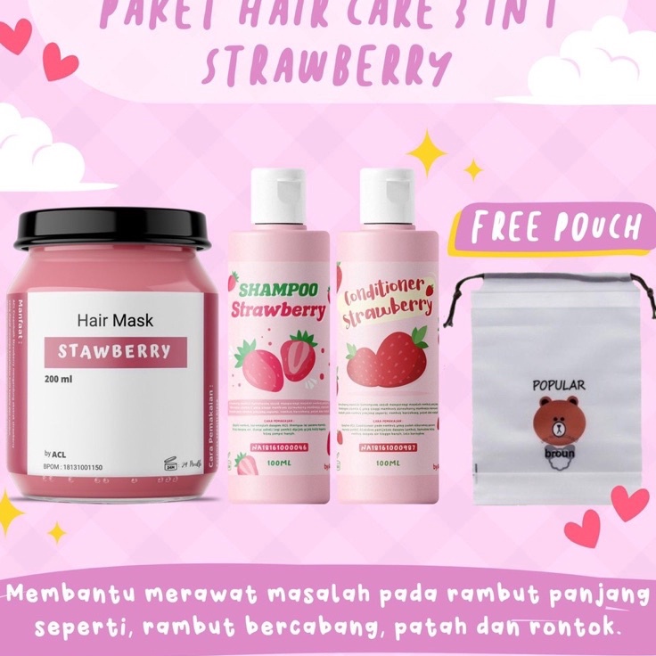 Hadir Hebat  BPOM PAKET HAIR CARE 3in1  PAKET PERAWATAN RAMBUT 3in1  HAMPERS HAIR CARE  HAIR MASK SH