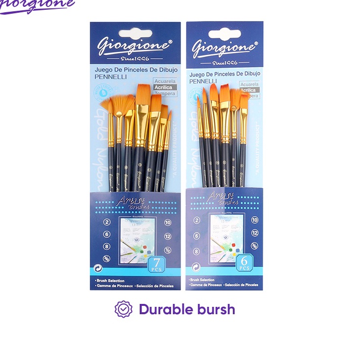 

DIJAMIN MURAH Giorgione Paint Brush Set Kuas Lukis 345671 Pcs Nylon