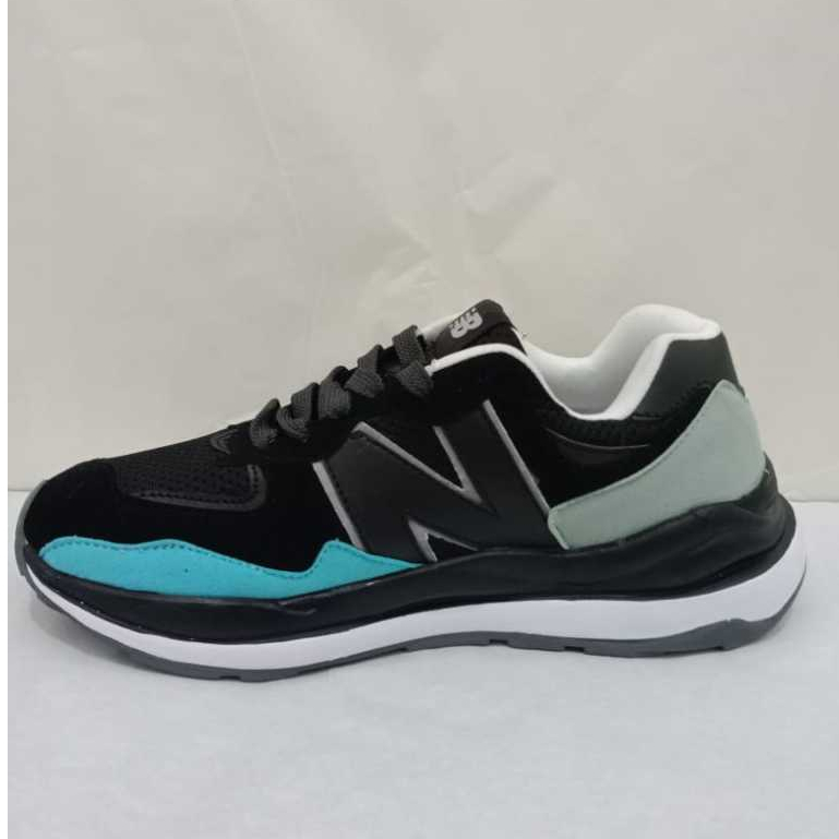 SEPATU SNEAKERS PRIA & WANITA NB BLACK BLUE SEPATU RUNNING 100% ORIGINAL