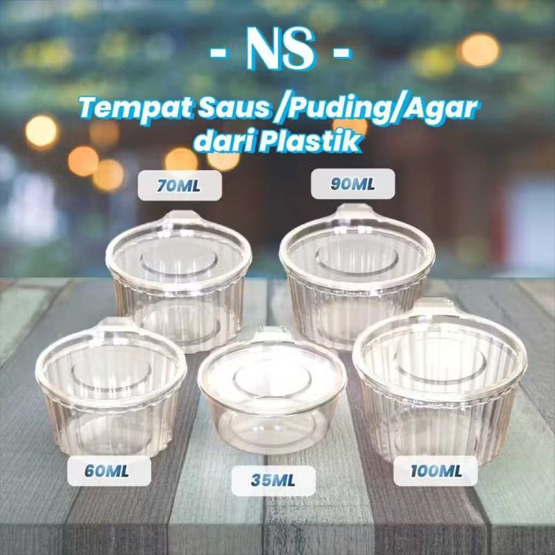 Cup Puding Jelly Sambung Tutup Cup Agar Agar  Puding Cup Sambal Ns