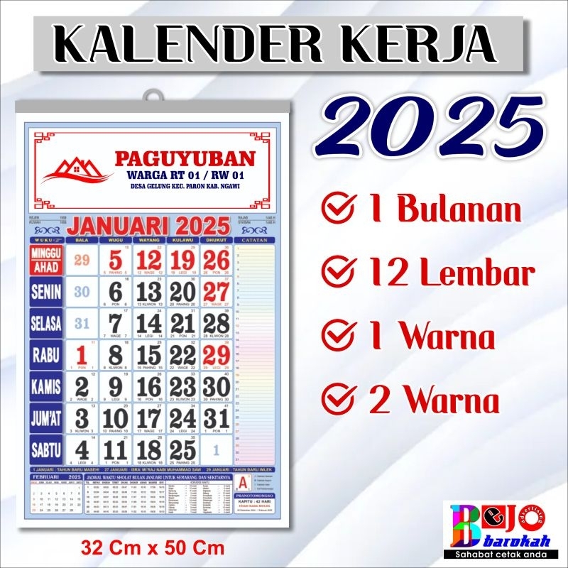 

KALENDER SABLON / KALENDER KERJA / KALENDER HVS / KALENDER CUSTOM