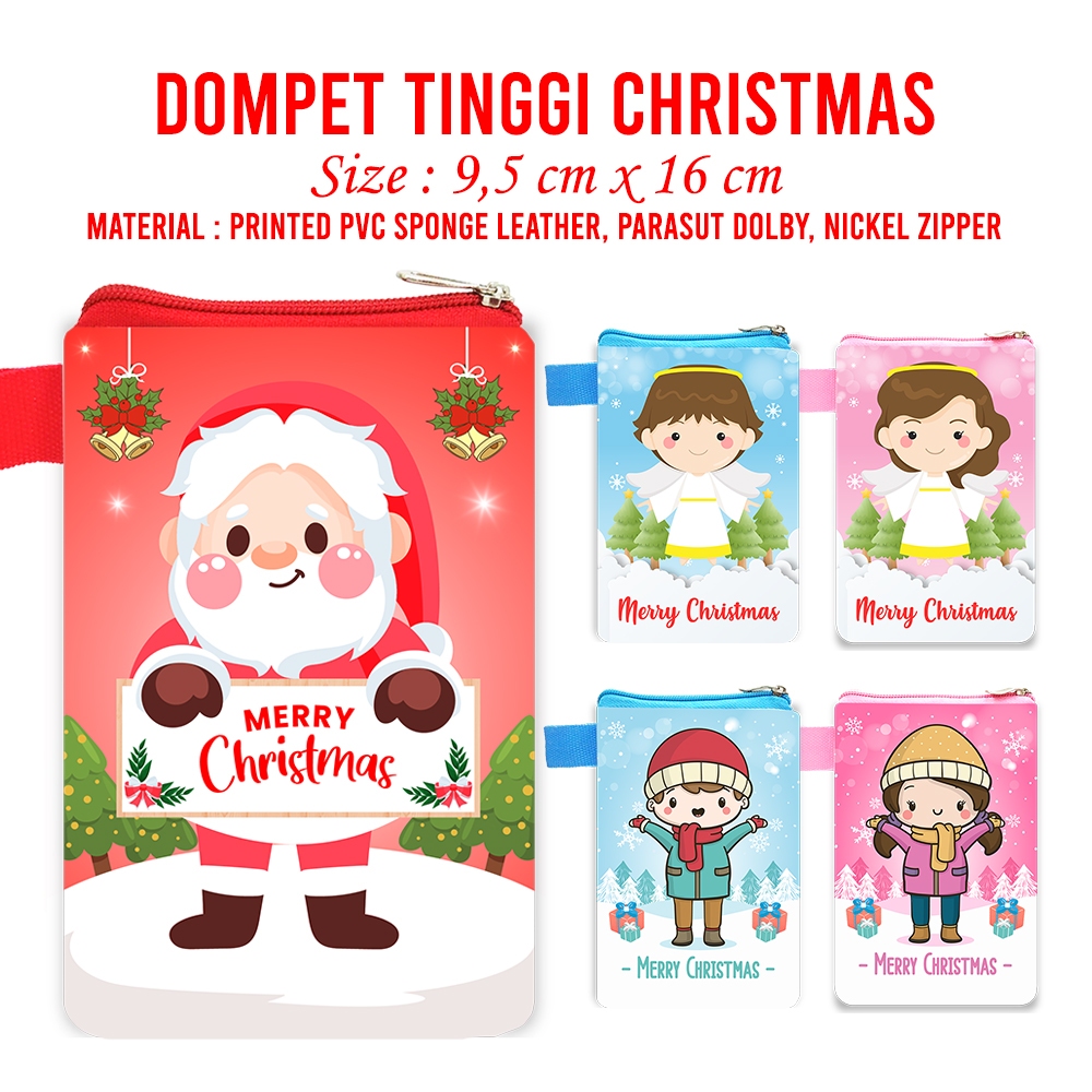 Dompet Tinggi Christmas Natal Dompet Karakter Anak Souvenir Natal Sekolah Minggu
