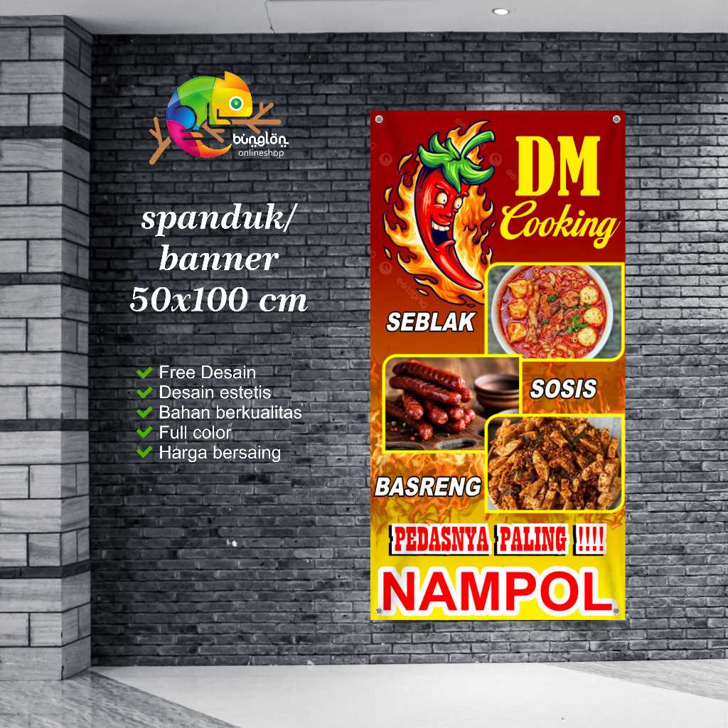 Cetak Spanduk Banner Aneka Jajanan