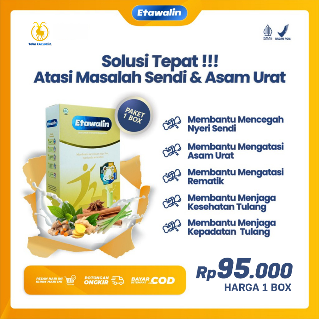 

Etawalin - Solusi Tepat Atasi Masalah Persendian dan Asam Urat dengan terapi susu, Susu Memperkuat Kepadatan Tulang, Susu Meningkatkan Daya Tahan Tubuh, Susu Asam Urat, Susu Sendi, Susu Nyeri Sendi, Susu Pegal Lini, Susu Asam Urat
