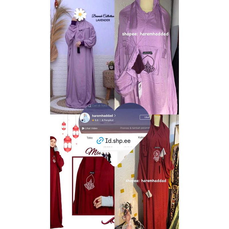 Mukena Basmah/Mukena Terompah/Mukena Manset