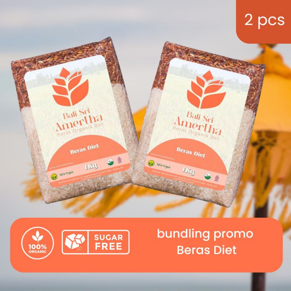 

beras diet organik bersertifikat ( organik diet rice ) Bundling 2 pcs