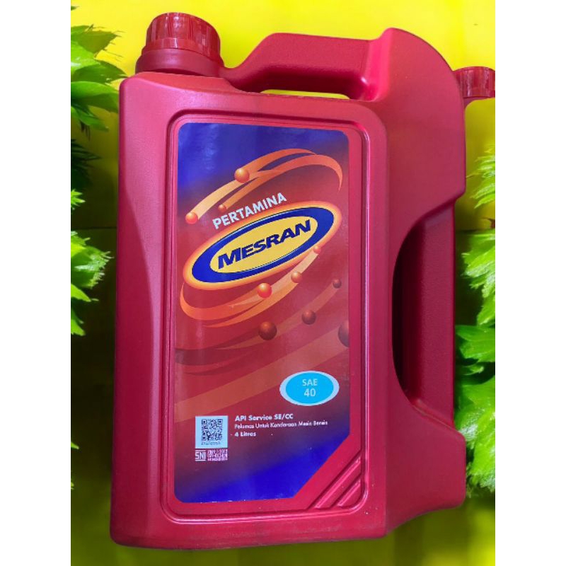 Oli mesin Mesran SAE 40 untuk mobil bensin galon 4 ltr
