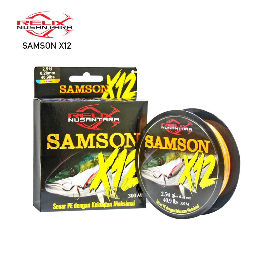 SENAR PE PANCING RELIX NUSANTARA SAMSON X12 - 300M PE.2.5 - PE.3 - PE.5