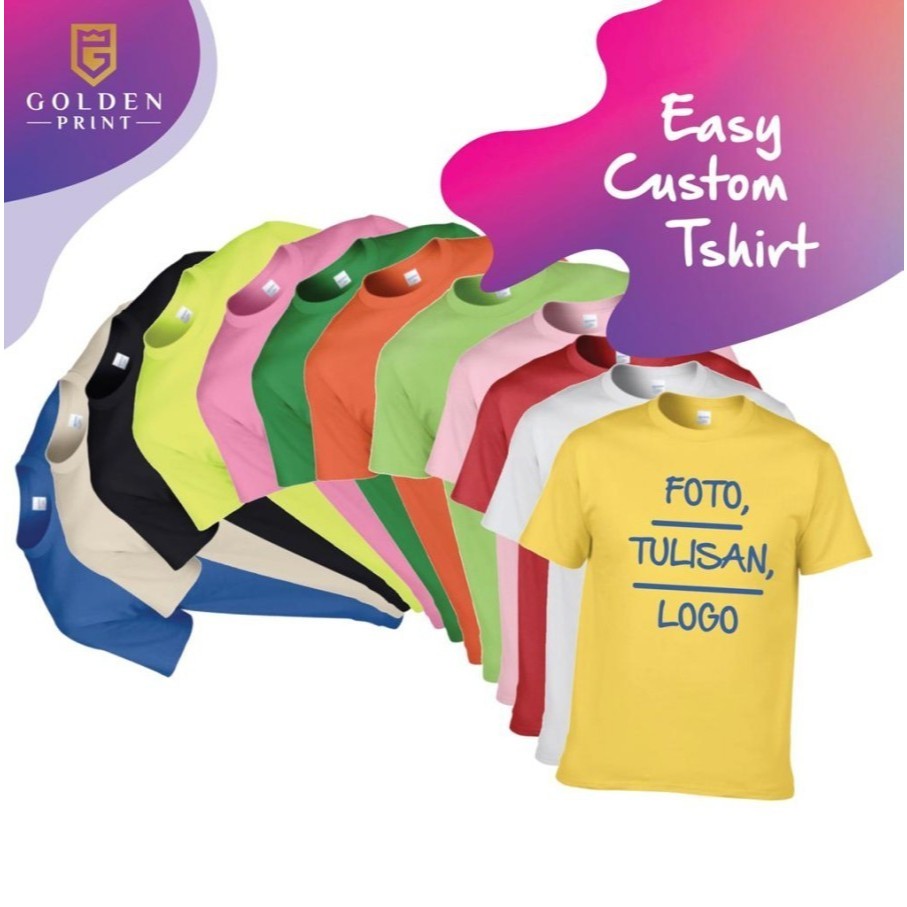 Kaos custome glow in the dark satuan bisa foto, tulisan, dan logo