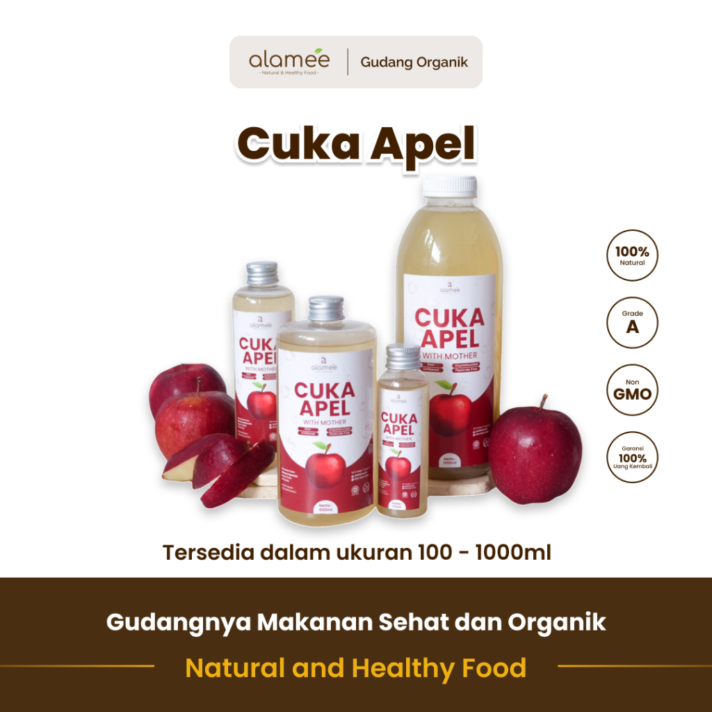 

Cuka Apel Organik Premium Apple Cider Vinegar With Mother Cuka Sari Apel