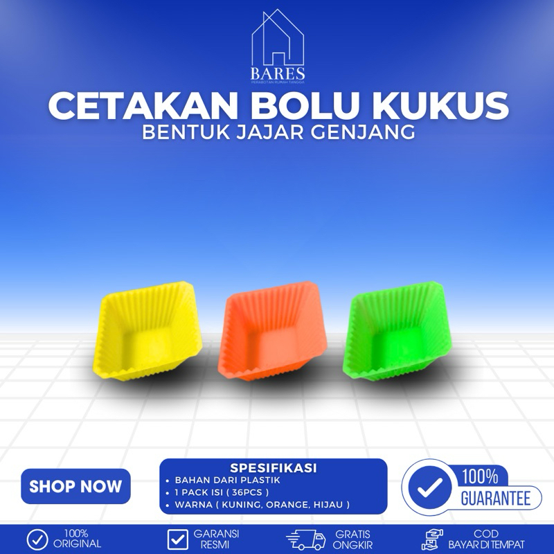 [ 36pcs ] Cetakan Bolu Kukus Tahu Telur Cetakan Wajik Puding Plastik