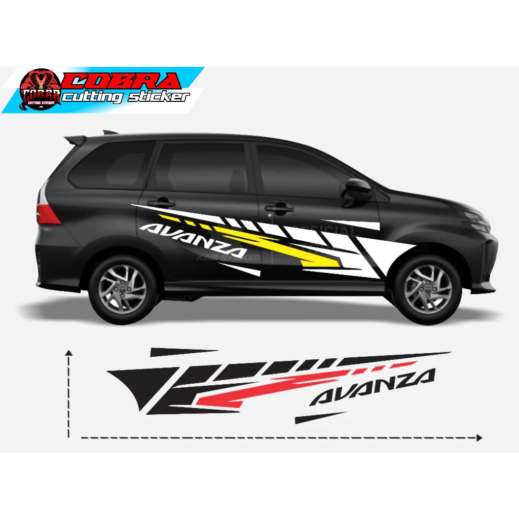 STICKER STIKER MOBIL TOYOTA AVANZA CUTTING STICKER LIST BODY SAMPING MOBIL AVANZA