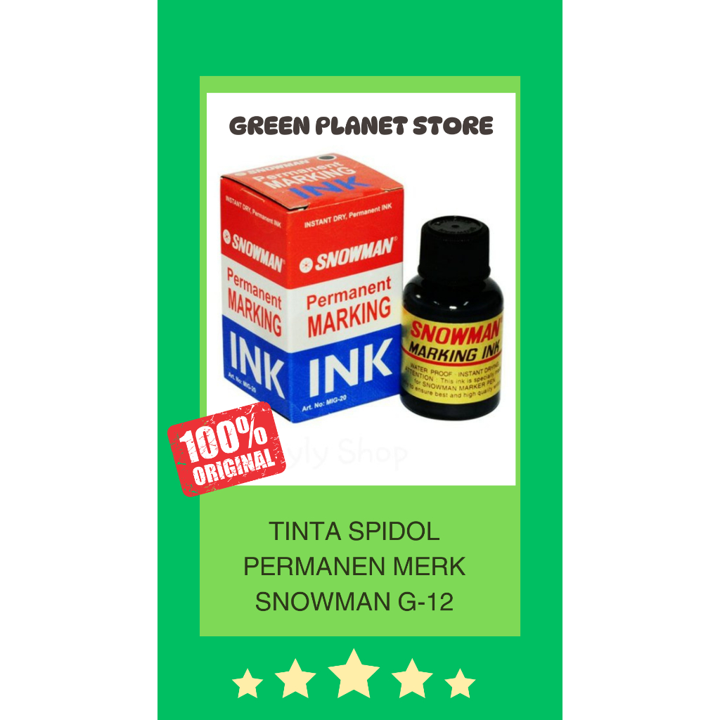 

Tinta Spidol Permanen Merk Snowman G-12
