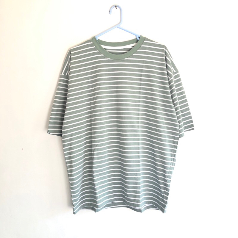 Oversize stripe tshirt kaos salur uniqlo covernat