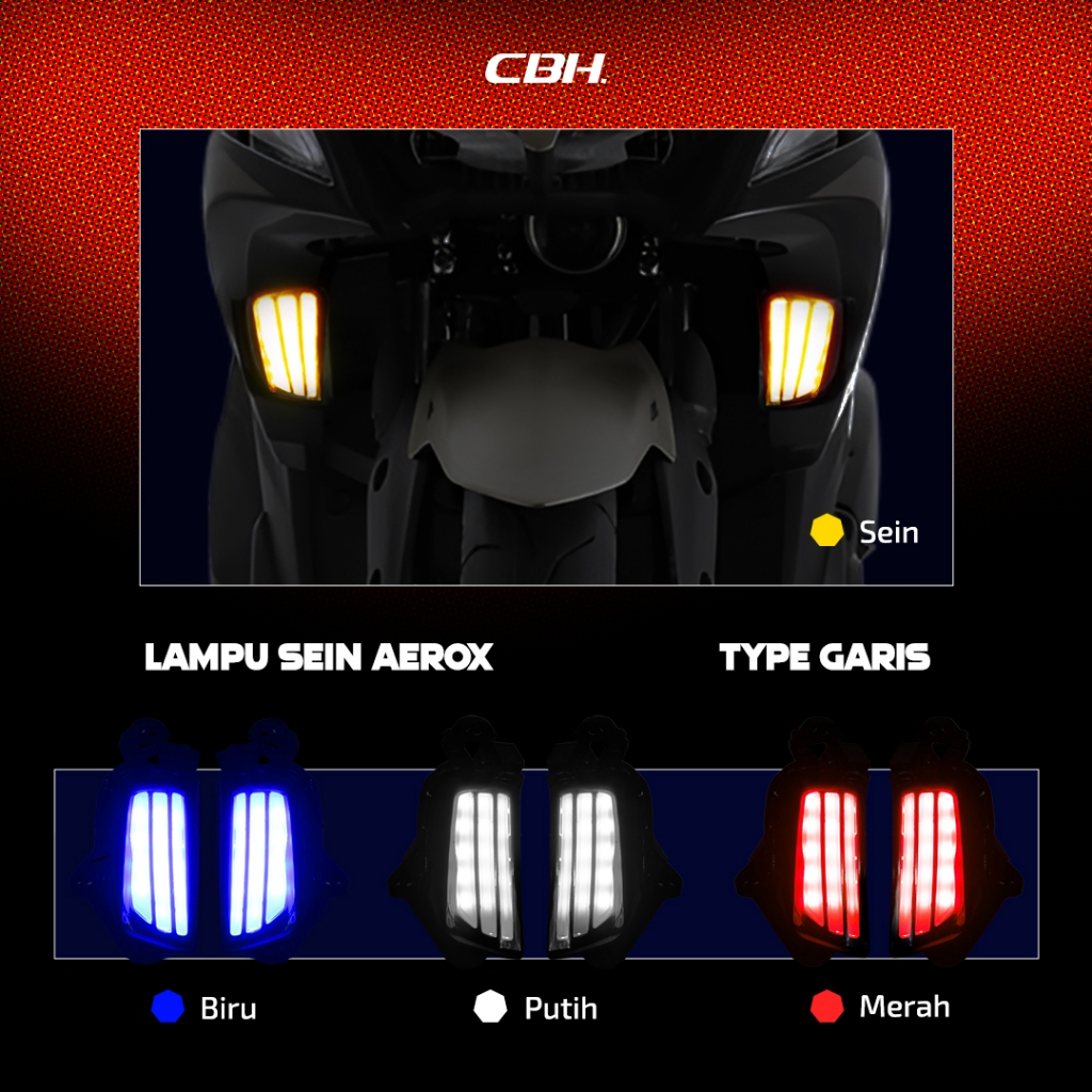 Lampu Sein Depan Aerox & Freego - Model Garis