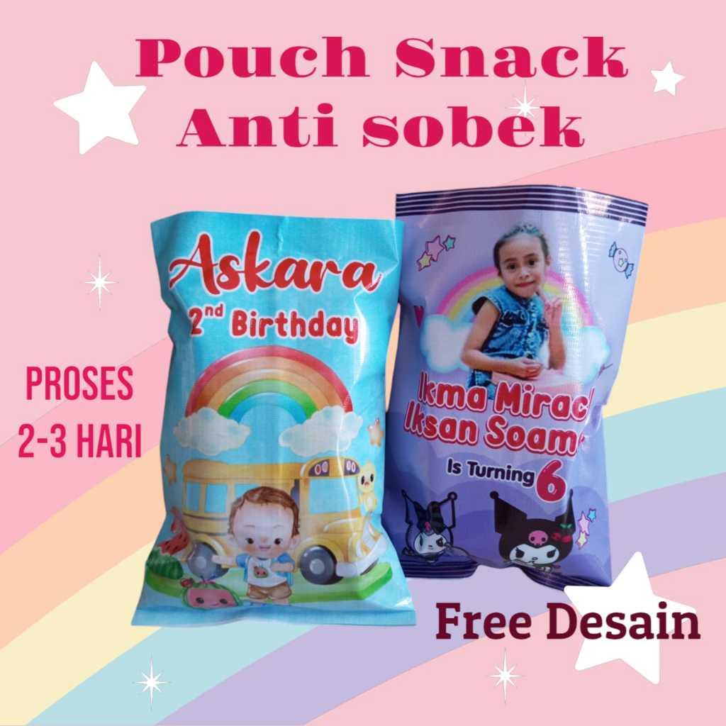 

Tas Ultah Pouch snack jumbo Pouch snack ultah Pouch giant ulang tahun