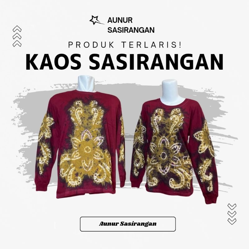 KAOS SASIRANGAN Lengan Panjang COTTON COMBED Pria & Wanita