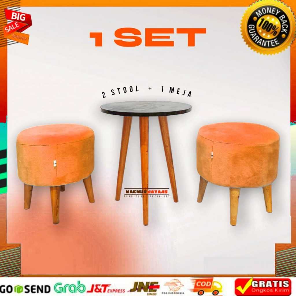 BULUDRU - SOFA BENCH BULAT / STOOL / STOOL MINIMALIS 1 SET
