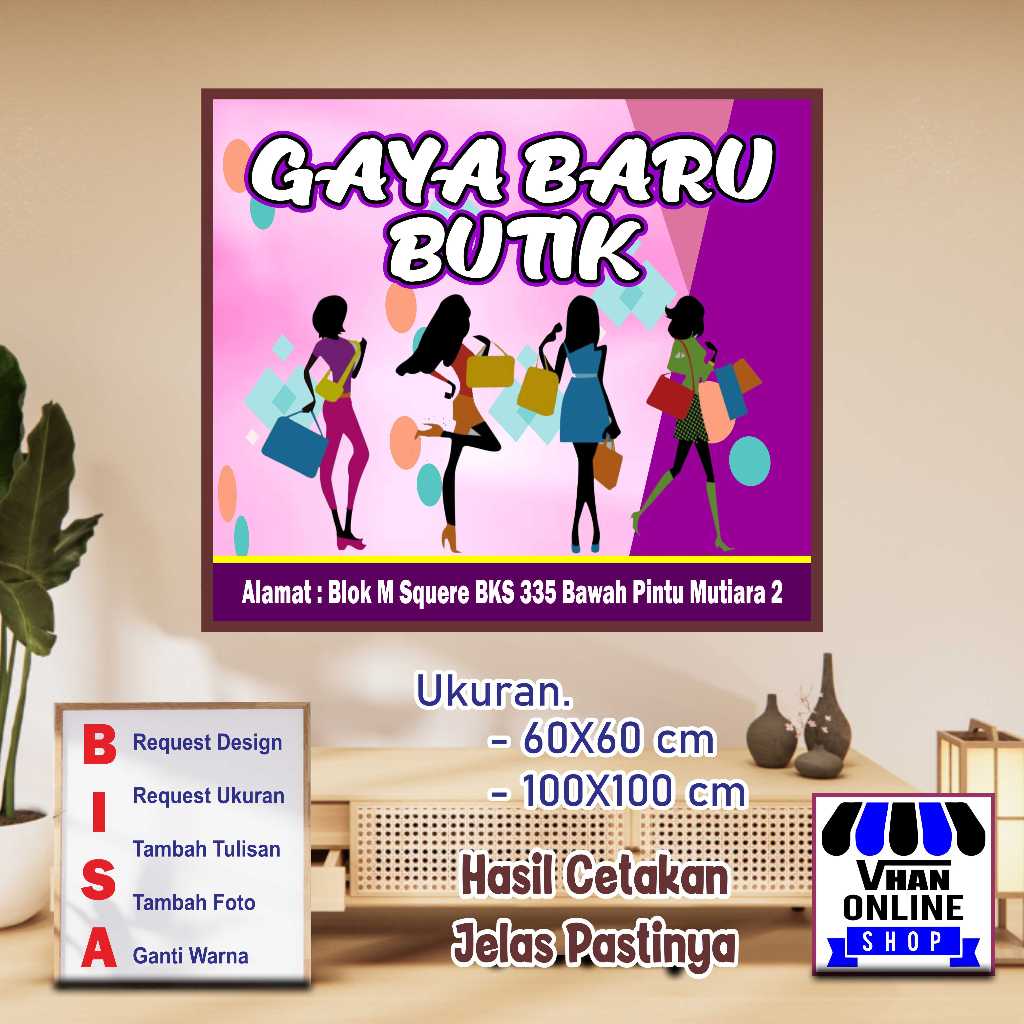 Cetak Spanduk Banner Keren Butik Baju dan Toko Baju