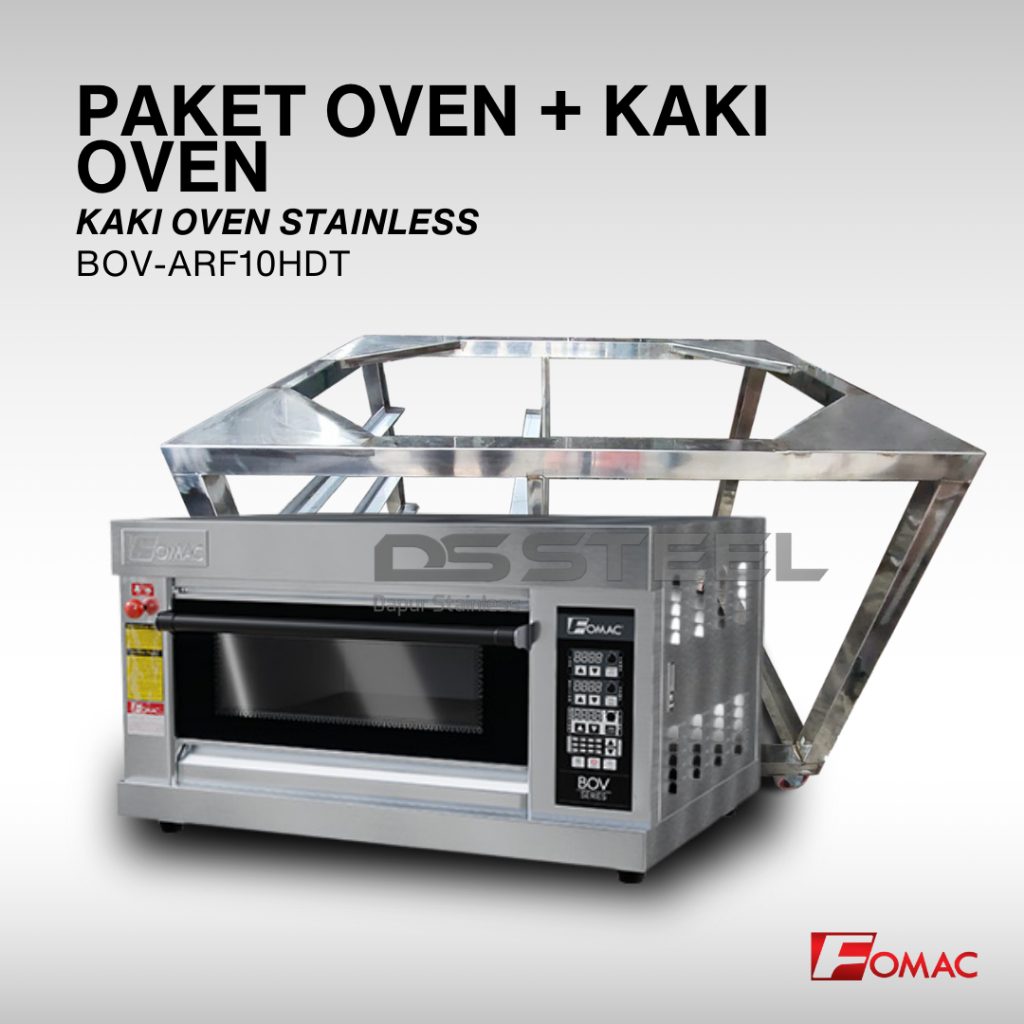 Paket Bundling Oven FOMAC BOV-ARF10HDT + Kaki Oven Stainless Steel / Bundling Oven FOMAC + Meja Oven