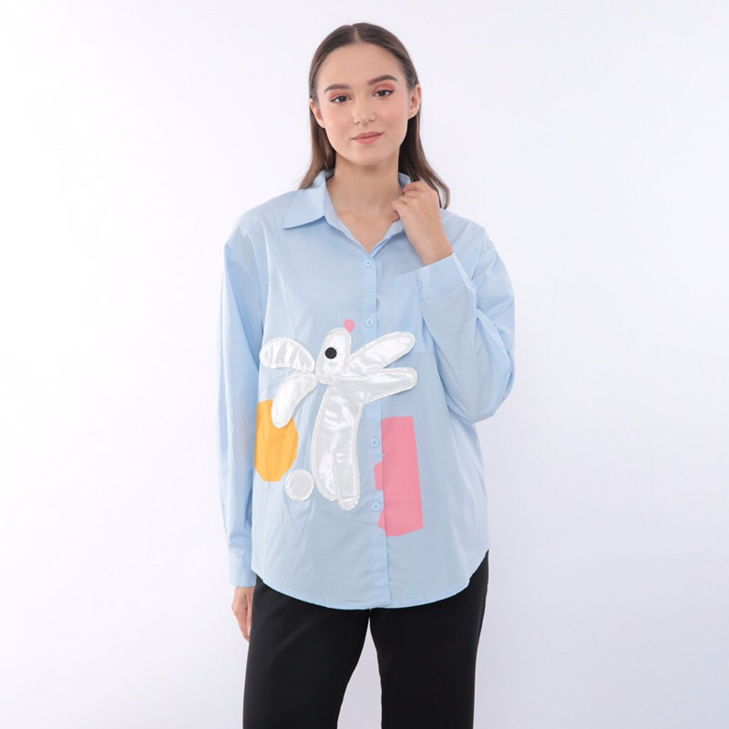 Holla Shopaholic | Kemeja Katun Premium | Kemeja Kelinci