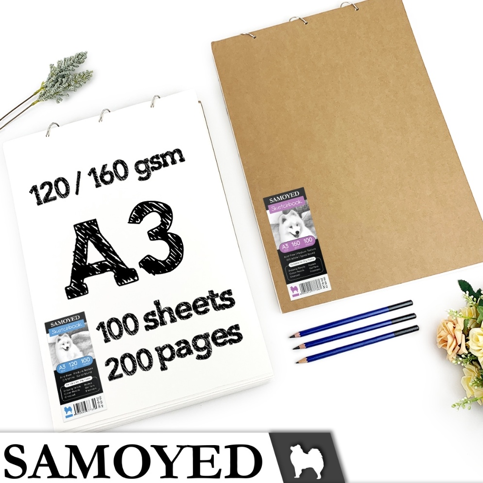 

KODE A93E Buku Gambar Sketsa Drawing Sketch Book Pad Sketchbook Sketchpad A3 12 16 gsm Samoyed SKTBNZA3