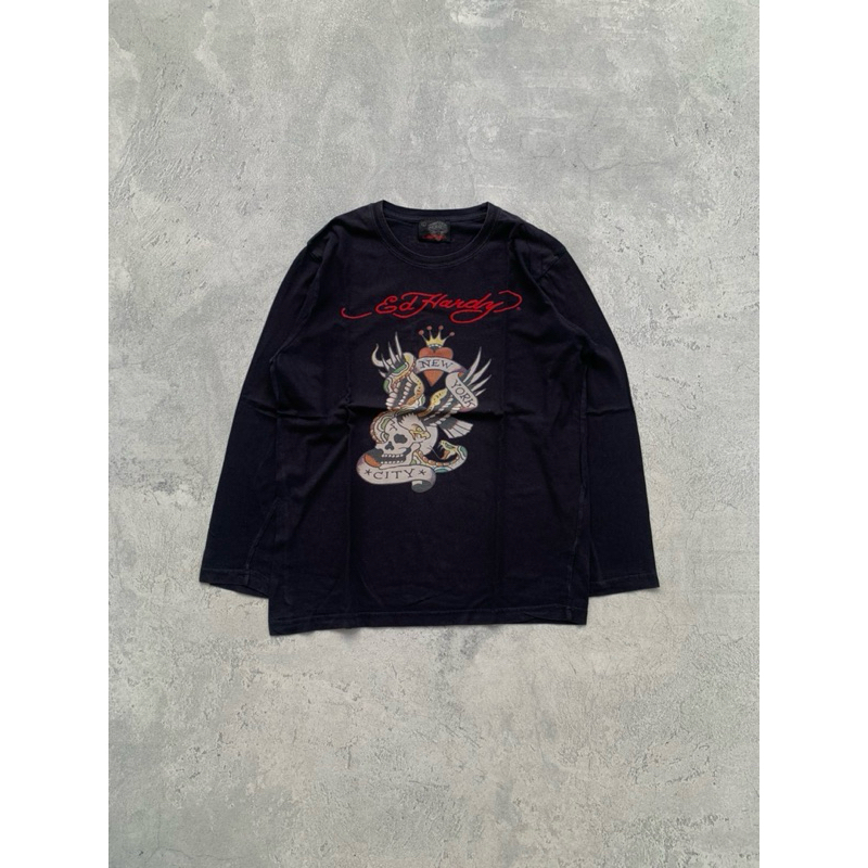 KAOS LENGAN PANJANC ED HARDY SECOND BRANDED