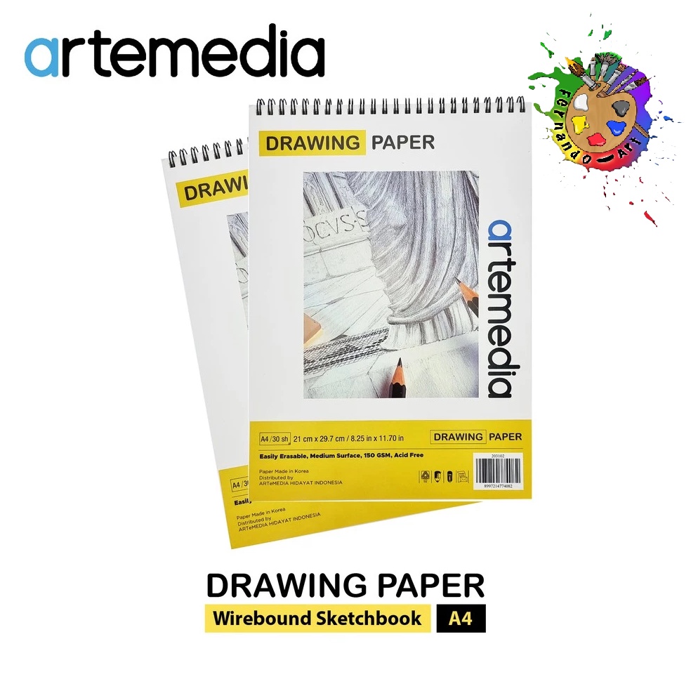

KODE H25P Artemedia Drawing Paper Book A4 Wire Bound Sketchbook
