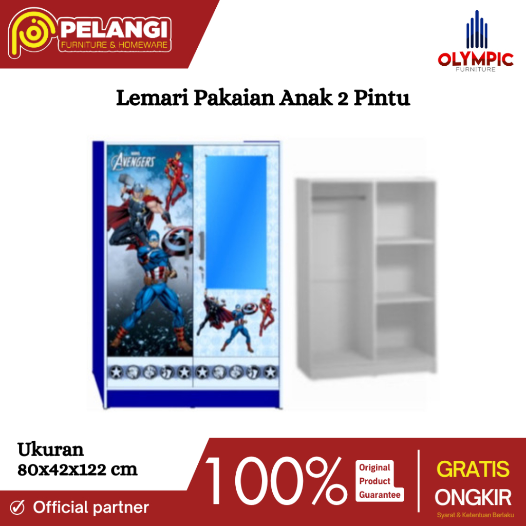 Lemari Anak Olympic G-star LAK | Lemari Anak Lucu | Lemari Anak | Lemari Motif Karakter