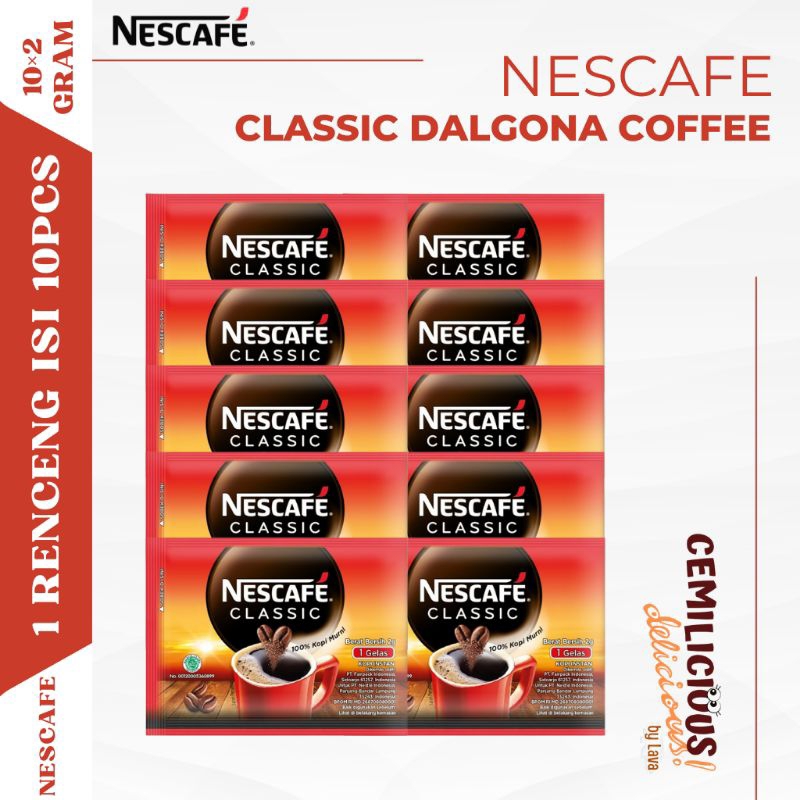 

Nescafe Classic Kopi 2gr × 10pcs DALGONA COFFEE