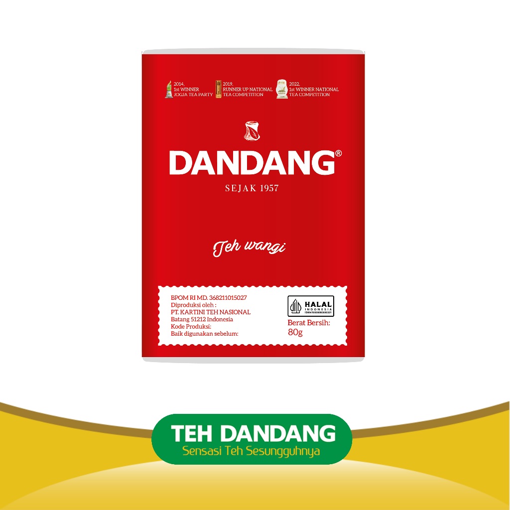 

Teh Dandang Merah 80gr - Teh Tubruk - 1 Slop isi 5 Box 80gr