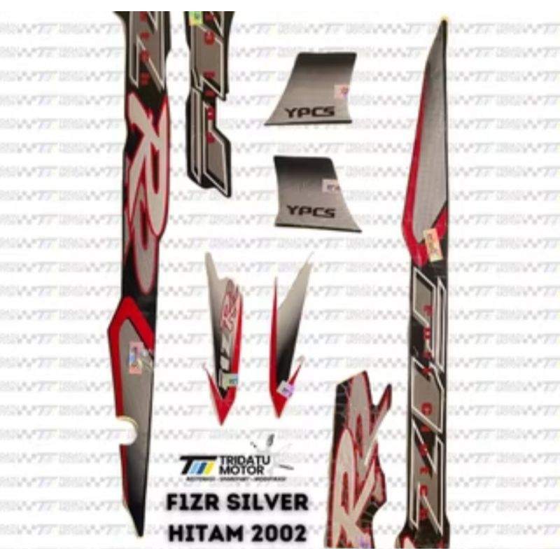 striping YAMAHA fiz r silver hitam thn 2003