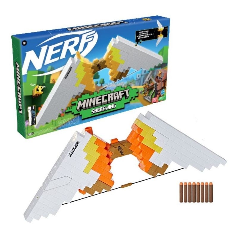 NERF MINECRAFT SABREWING LEGO PANAH PELURU MAINAN ANAK COWOK MENYUSUN BLOK MERAKIT BRANDED ANAK