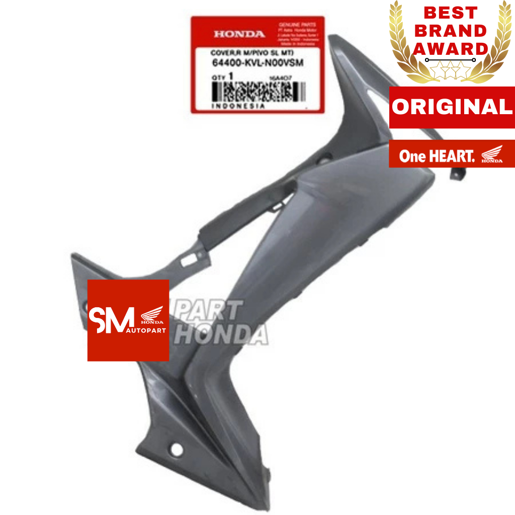 64400-KVL-N00VSM Cover Sayap Kanan Supra X 125 Batman Fi Silver Tua