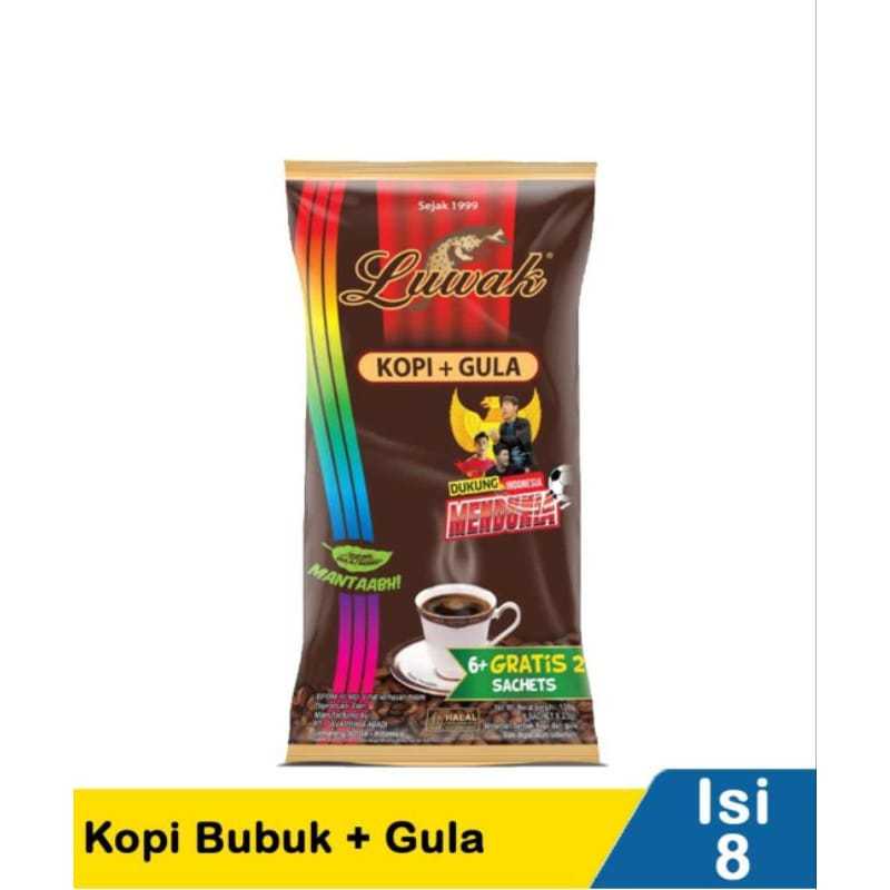 

Kopi Luwak Plus Gula Black Coffee Bag (6+2)x25gr