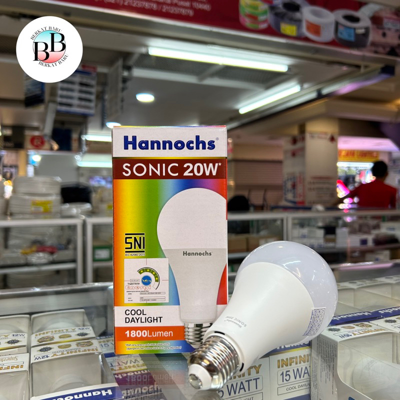 Lampu Bohlam LED Hannochs Sonic 20 Watt (Cahaya Putih / Cahaya Kuning)