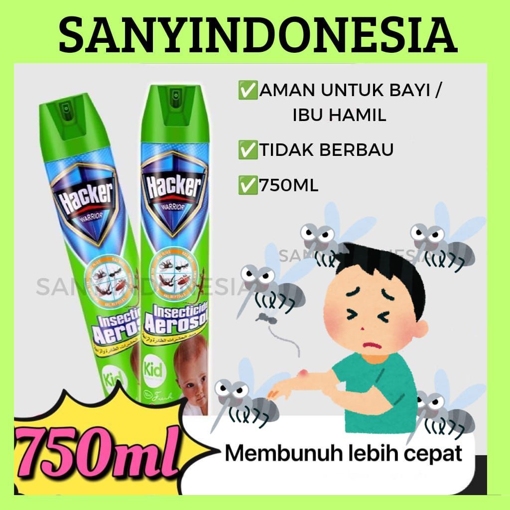 Obat Nyamuk Semprot 750ml / Semprotan Nyamuk Ampuh / Aerosol Nyamuk